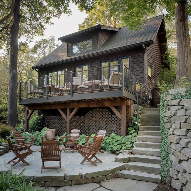 Rope-Wrapped Railings Meet Coastal Deck