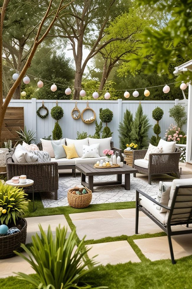 Colorful Backyard Easter Gathering