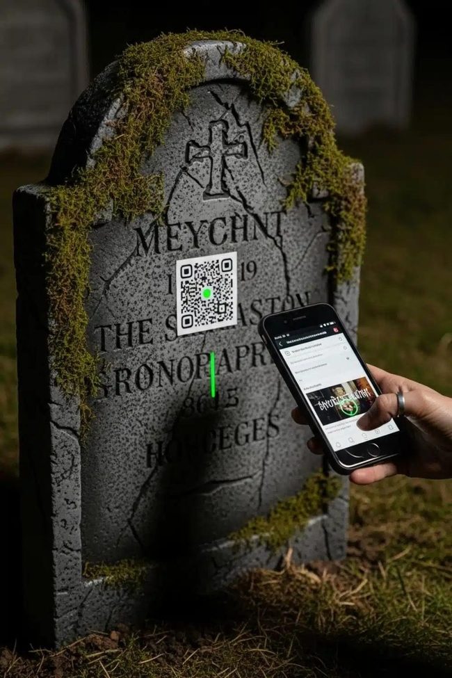 Moss-Covered Tombstone Scans Ghost Stories