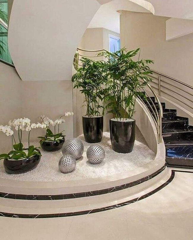 Black Pots Green Life Marble