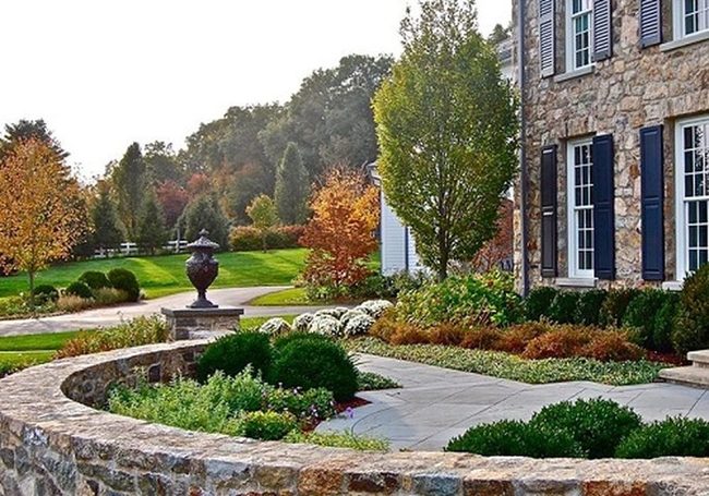 Flagstone Pathways With Layered Greenery