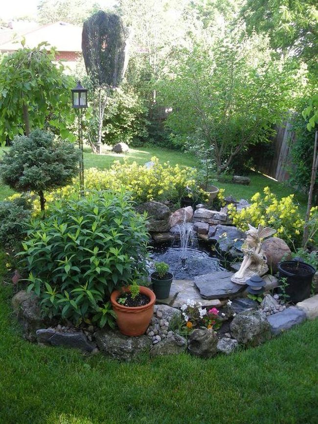 Cascading Stone Waterfall Garden