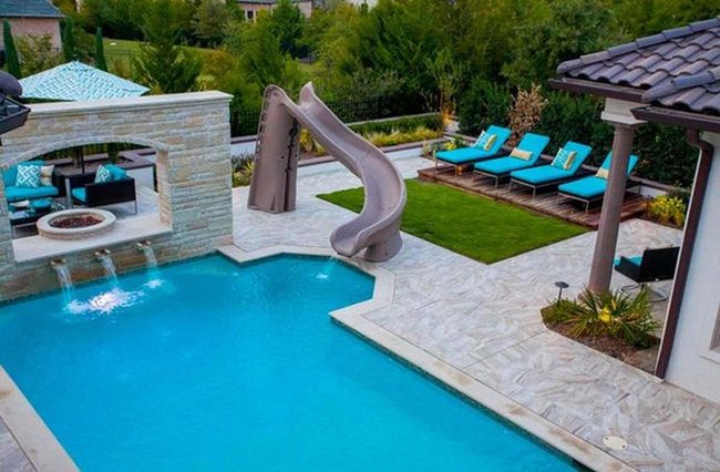 Custom Slide And Firepit Gathering Spaces