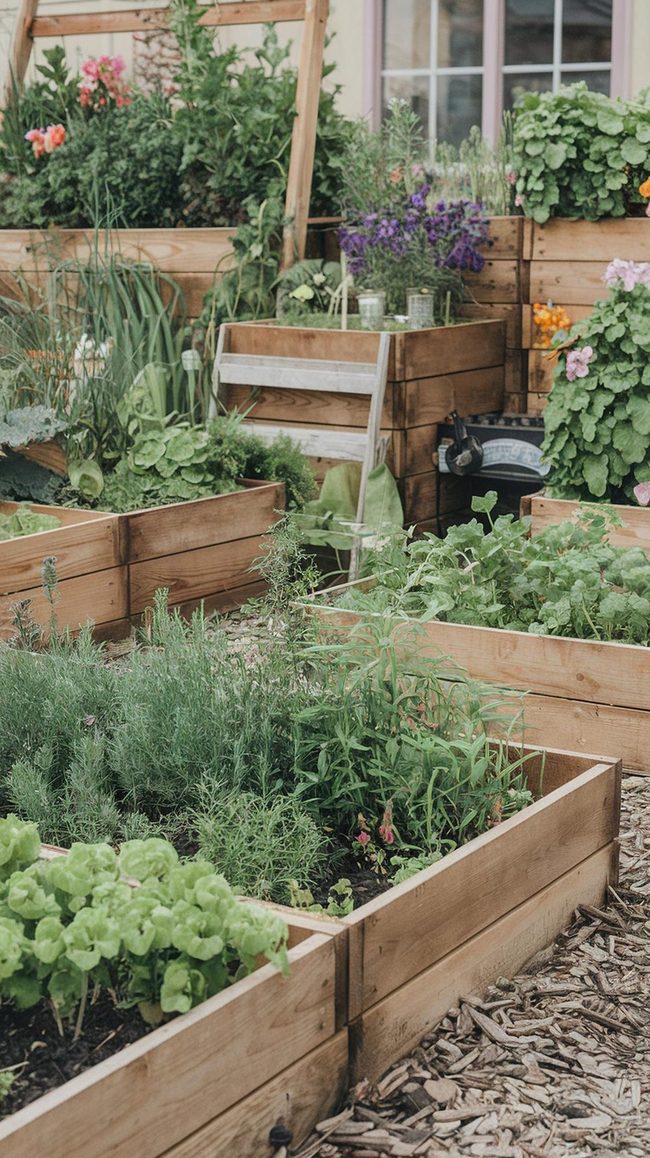 Raised Beds, Fresh Herbs, Blooms