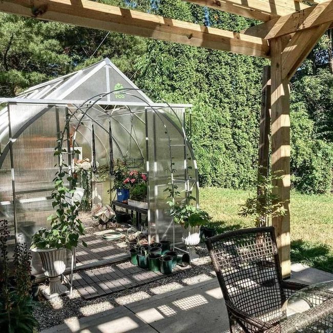 Light Wood Pergola Garden Retreat