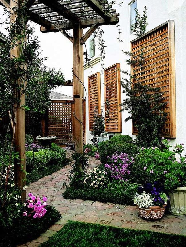 Wooden Trellis Panels Garden Growth