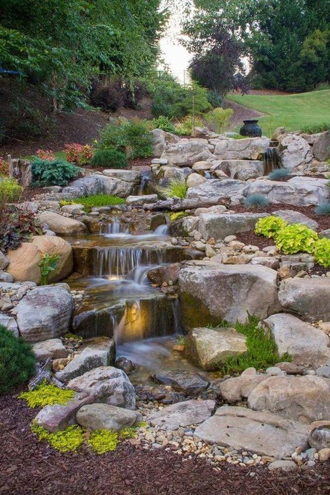 Cascading Water Stone Garden Feature