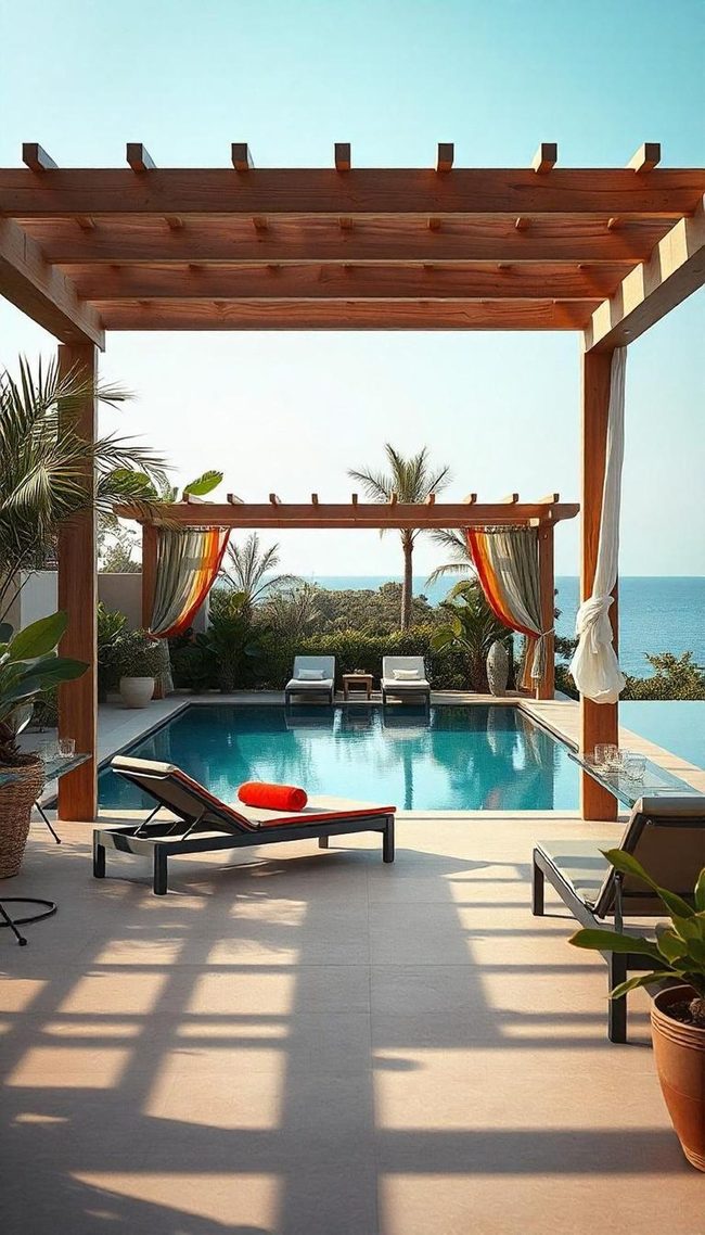 Pergola With Retractable Canopy Shade