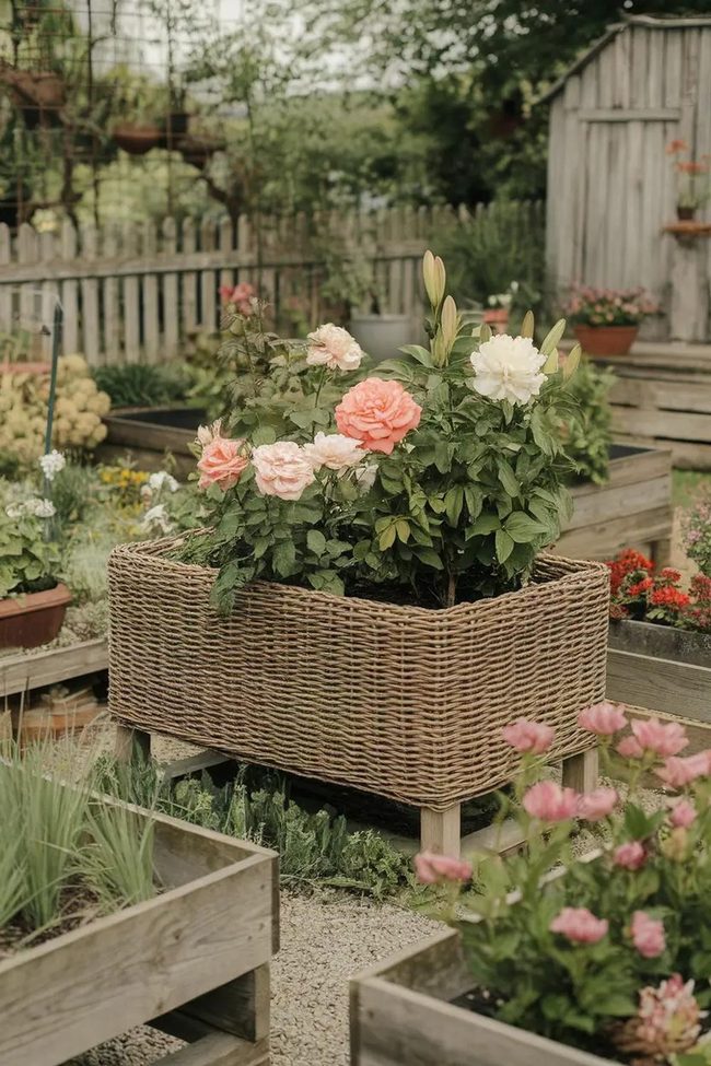 Wicker Raised Beds For Yards