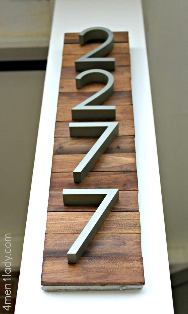 Wooden House Number Panels