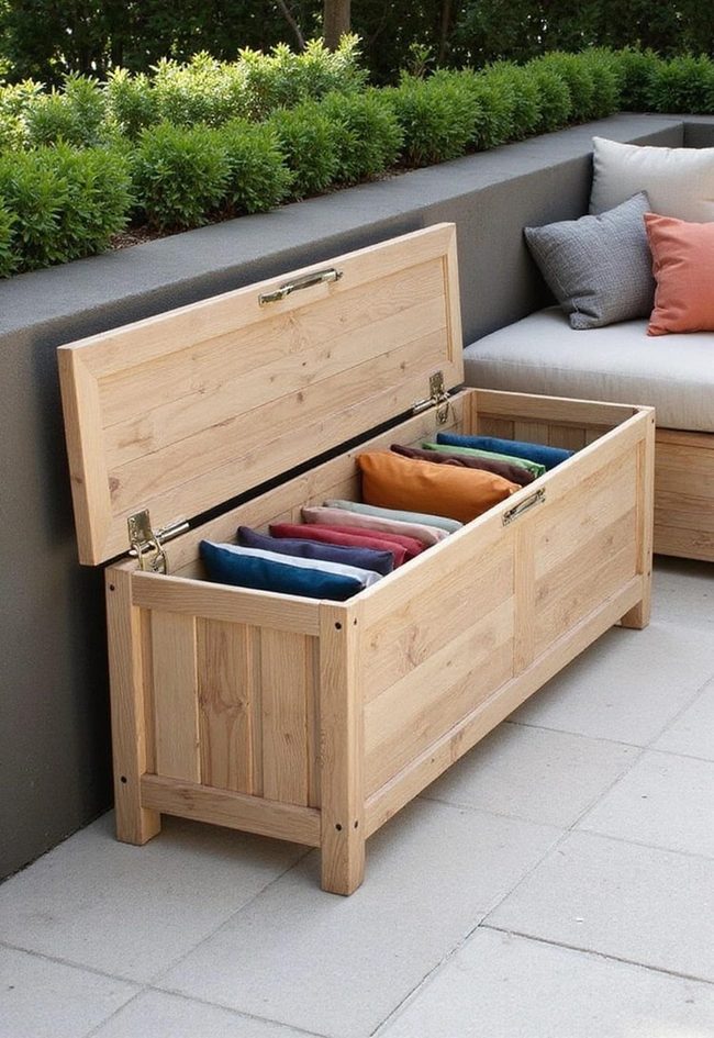 Concealed Utility Benches For Organized Garden Living