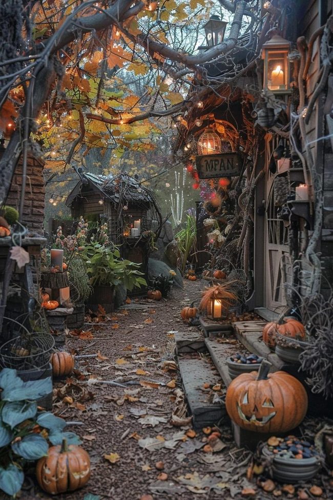 Glowing Pumpkin Lane