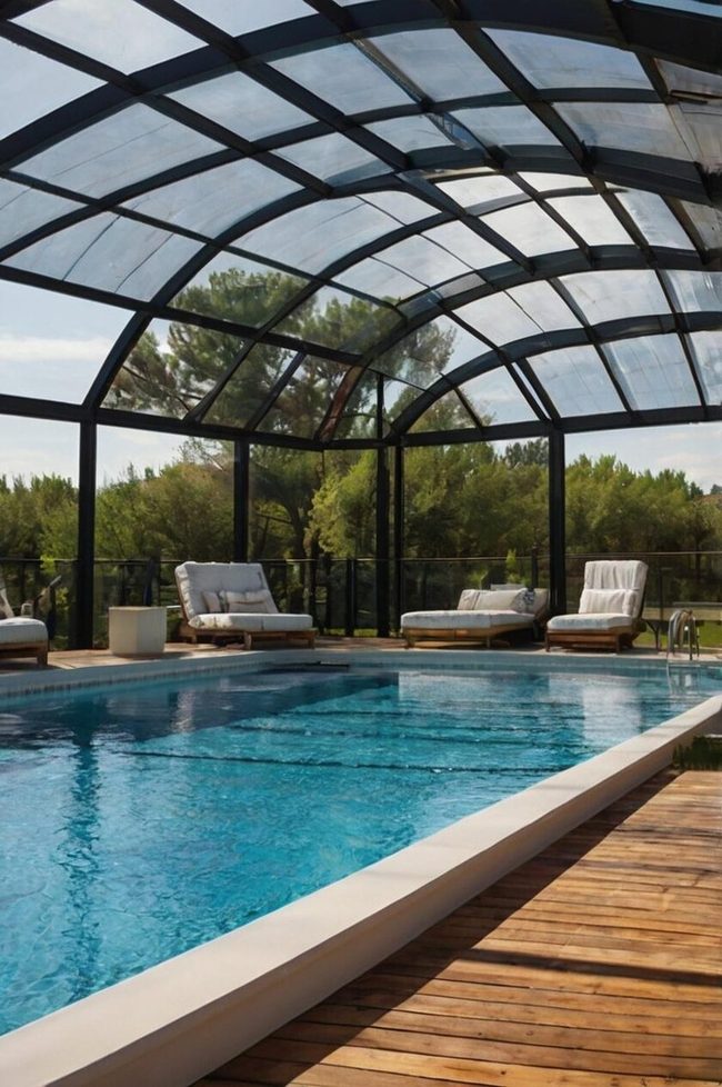 Clear Polycarbonate Pool Enclosures