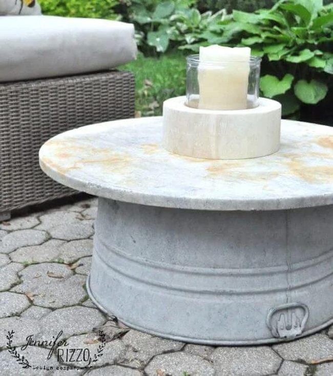 Concrete Table, Candlelit Gatherings, Green Privacy