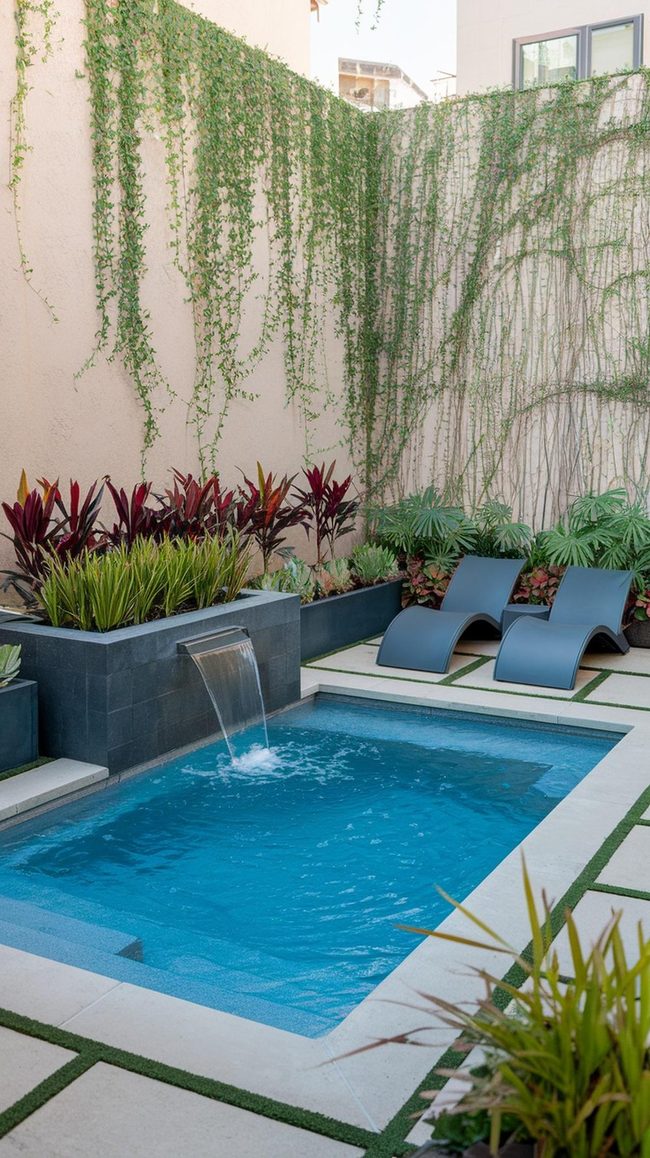 Compact Pool with Vertical Yards
