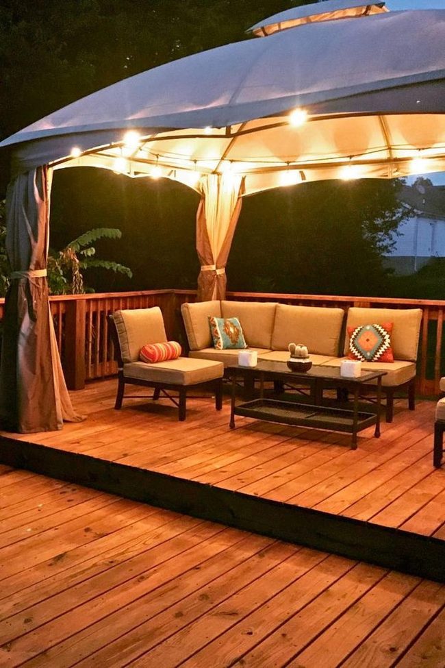 Screened Gazebo Deck With Zippered Protection