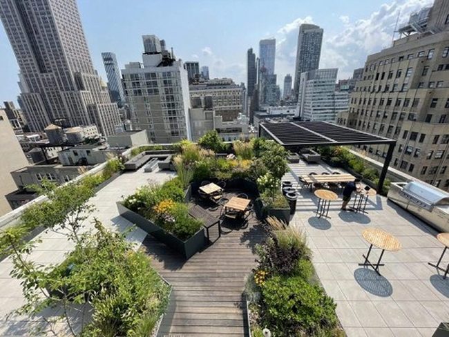 City Rooftop Green Railings