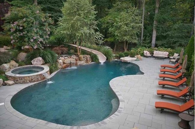 Rough Stone Walls Meet Lush Garden