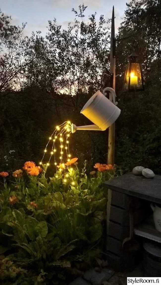 Golden Lights Through Green Foliage