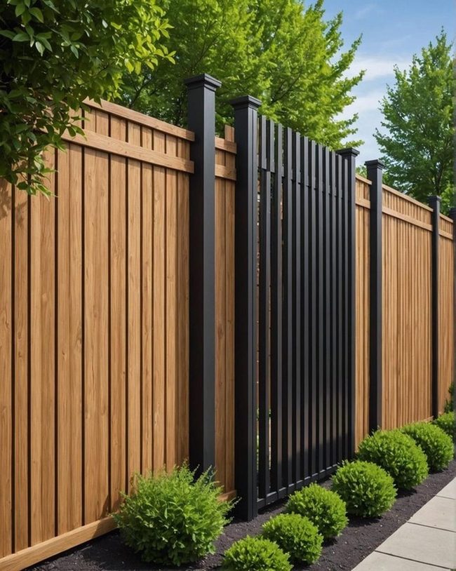 Tall Wood Slats for Privacy