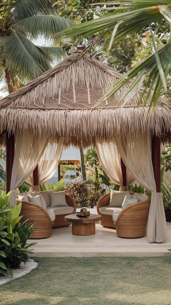Tropical Bamboo Retreat Gazebo