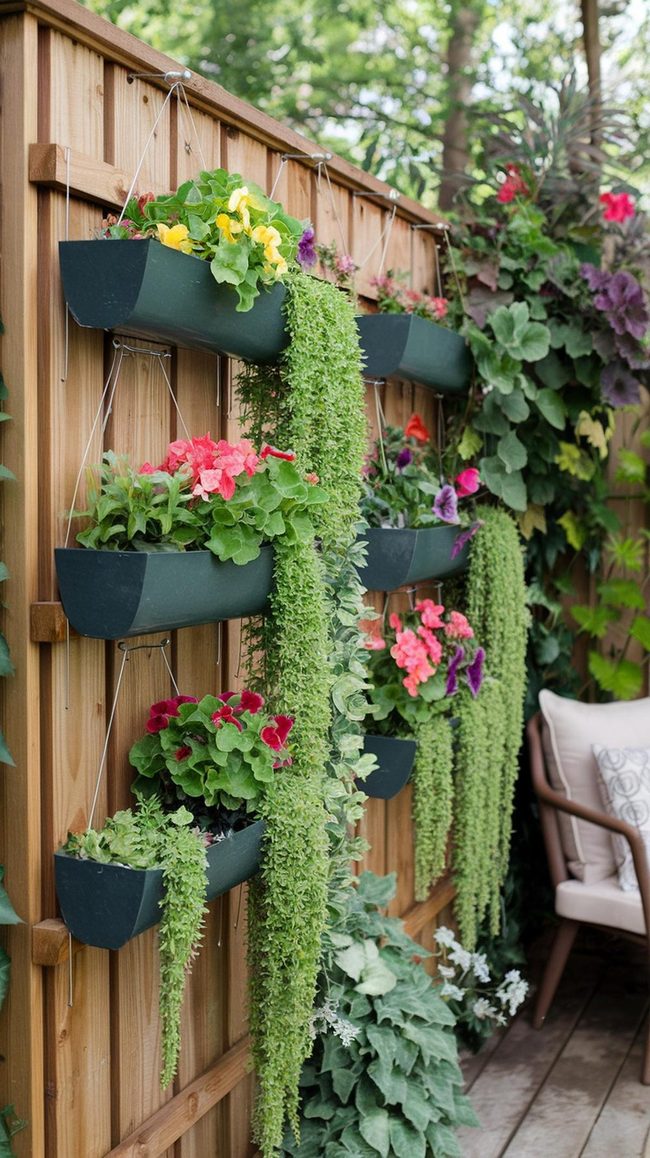 Warm Timber Fence Living Wall