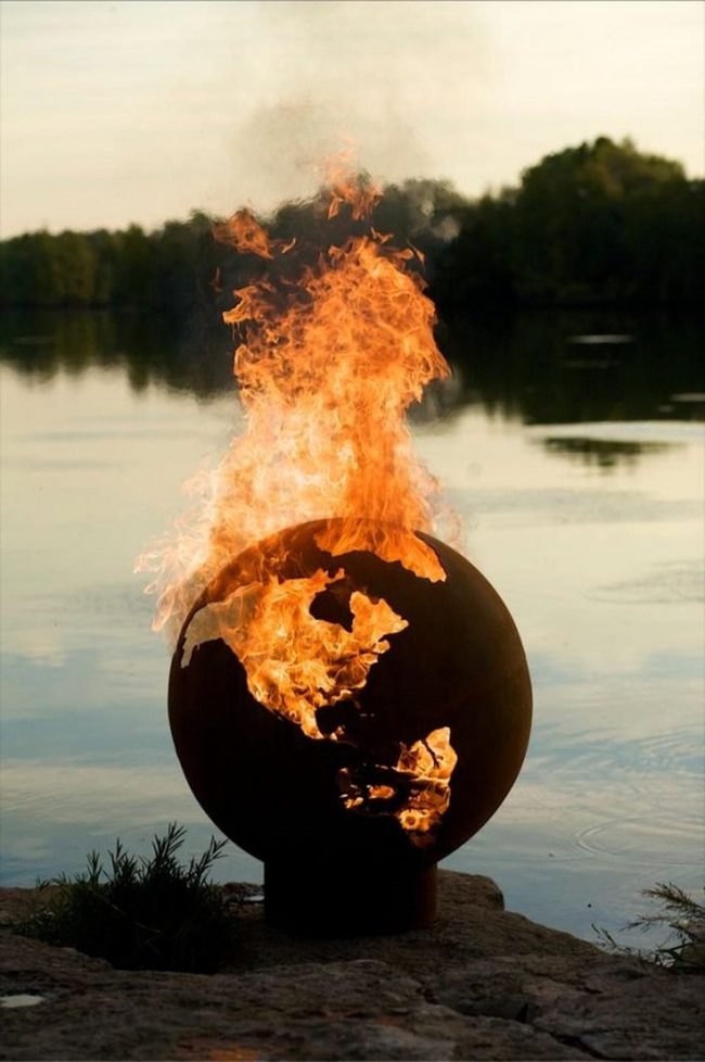 Metal Globe Fire Spheres