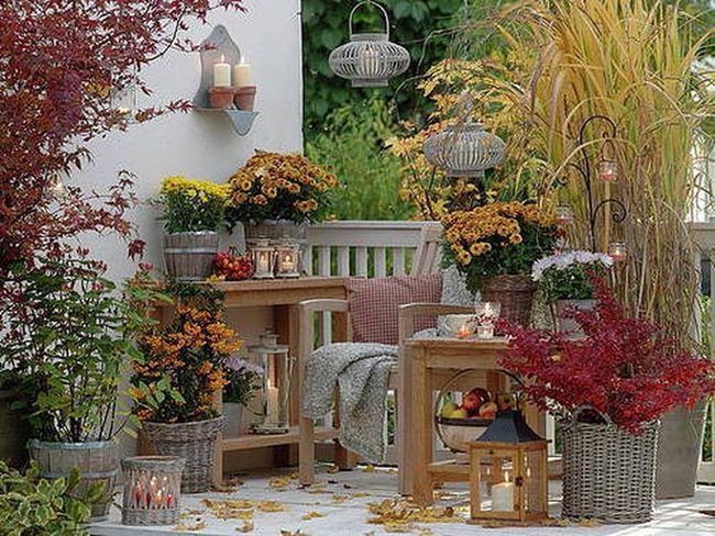 Autumn Fire On The Balcony