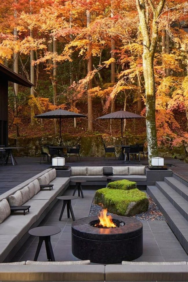 Autumn Firepit Gathering Space