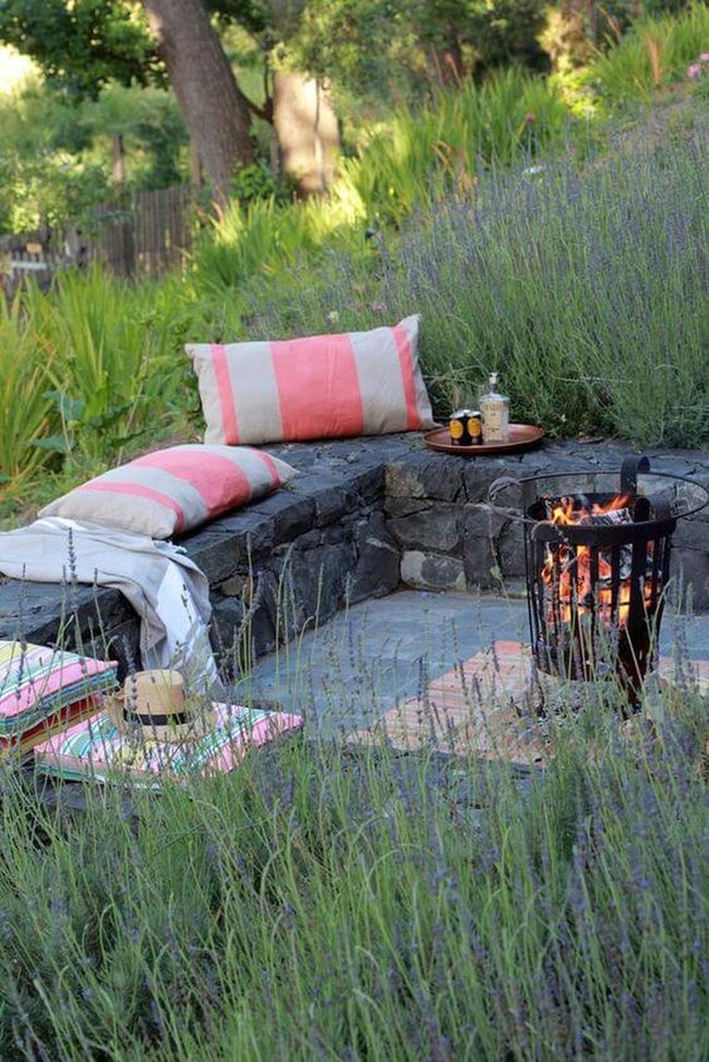Lavender Fire Pit Sanctuary