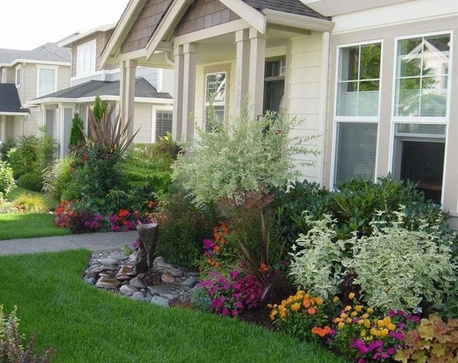 Multicolored Flowers Frame Your Entrance