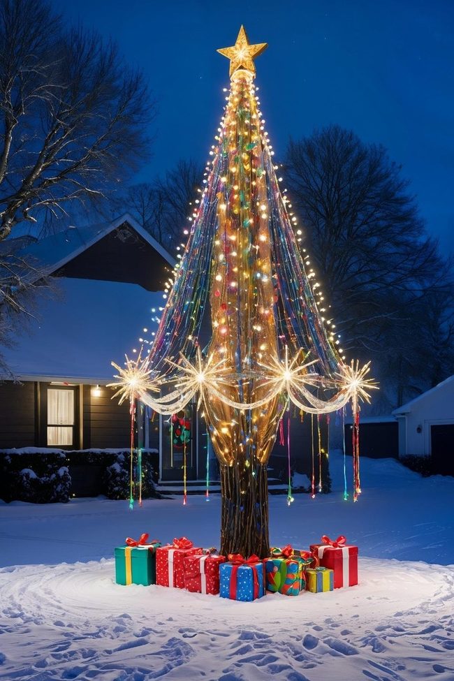 Floating Tree Of Golden Lights