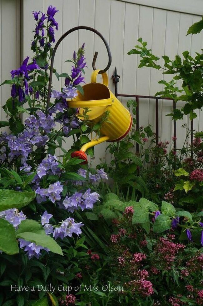 Yellow Watering Can Garden Inspiration