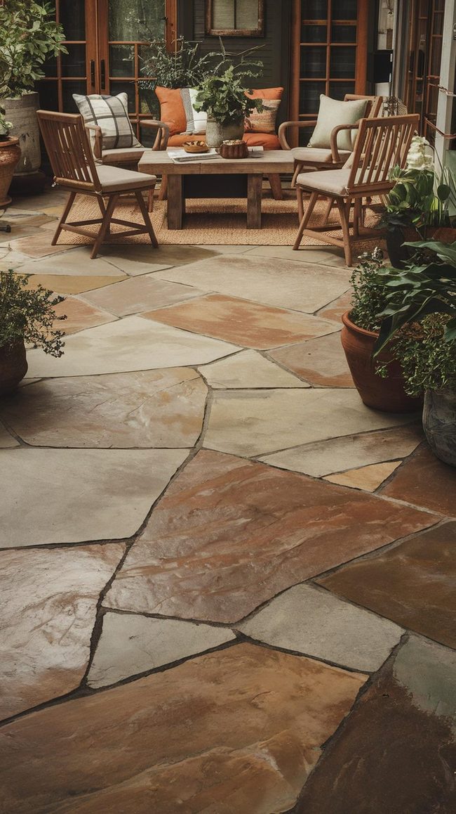 Circular Flagstone Focal Point