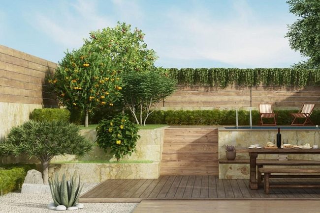 Stacked Stone Meets Lemon Trees