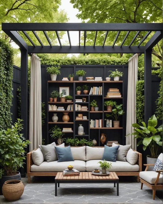 Oversized Sofa with Privacy Screen