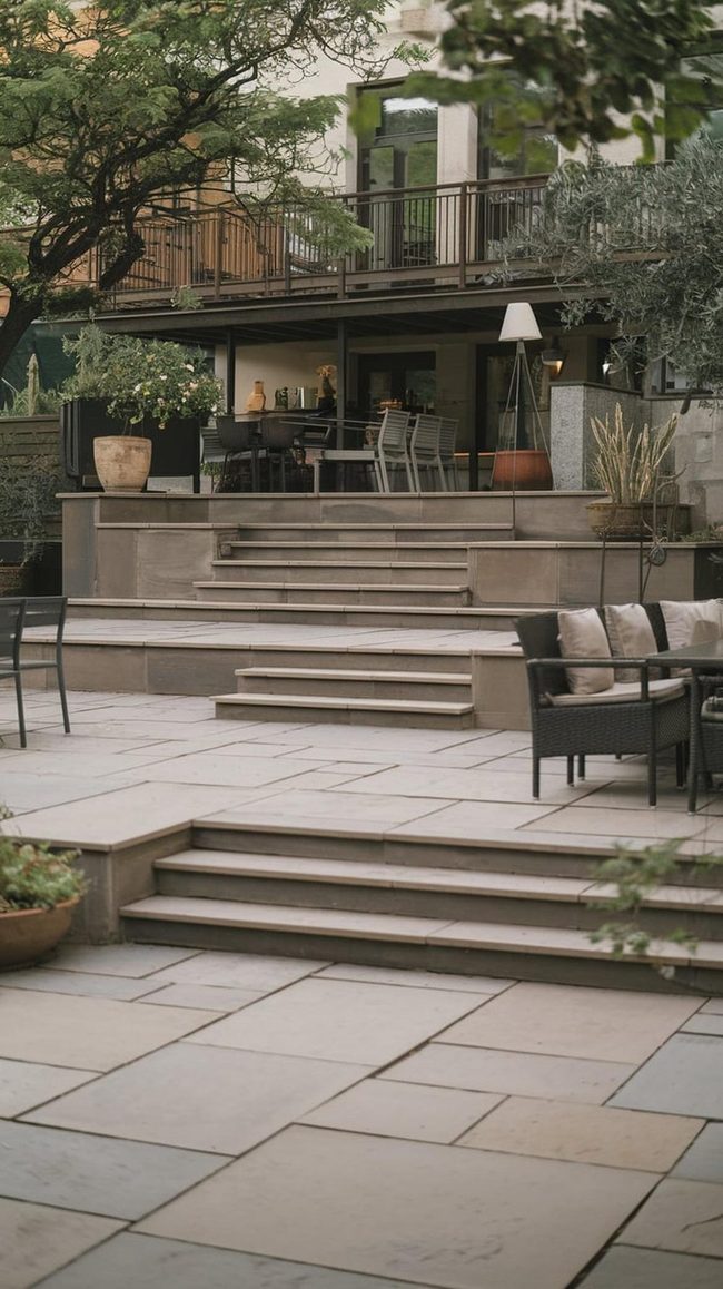 Stacked Gray Blocks Seating