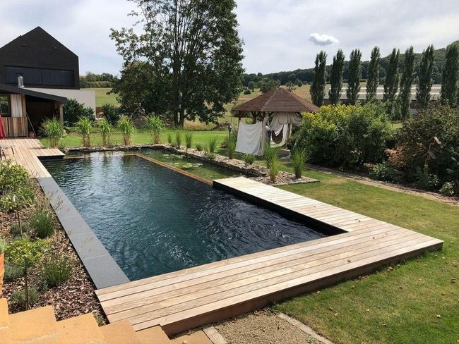 Poolside Garden Deck Oasis