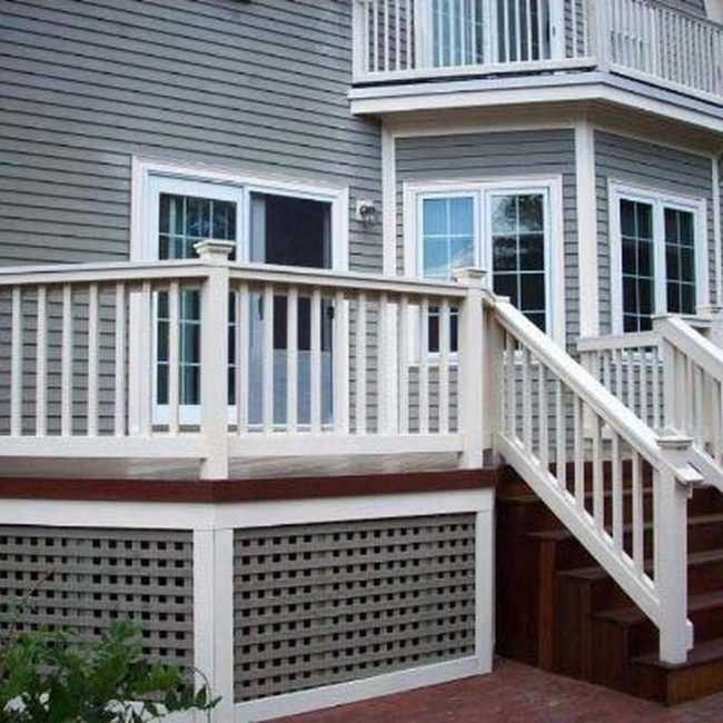 Lattice Painted To Match Siding