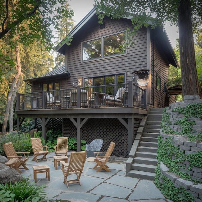 Wooden Deck Water Feature Sanctuary