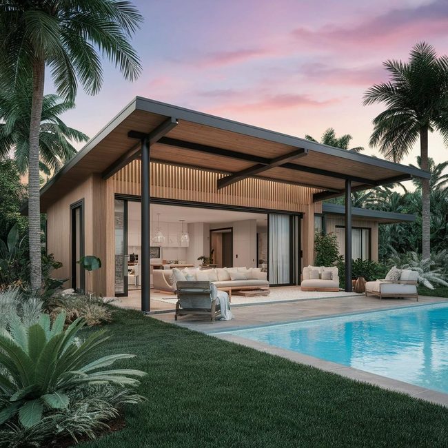 Recessed Fixtures Frame Evening Patios