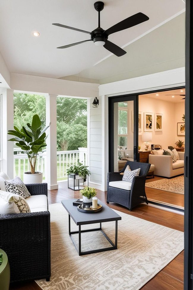 Black and White Porch Continuity