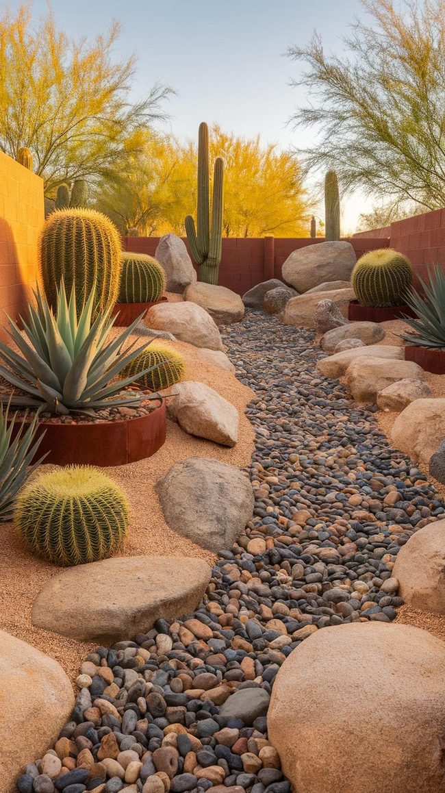 Desert Stones With Rust-Toned Accents