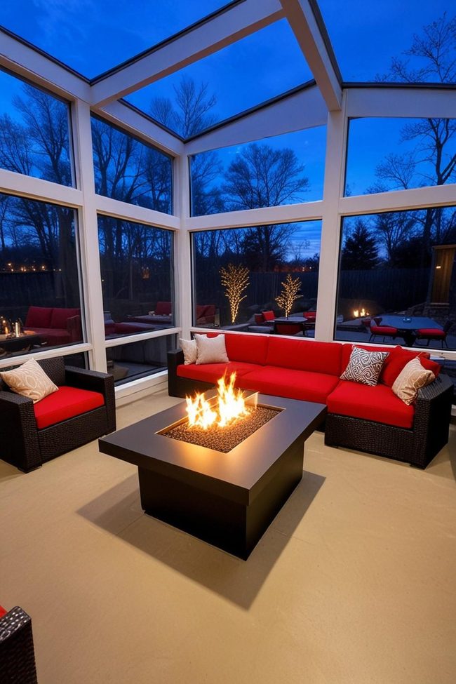 Steel Fire Pit Centerpiece