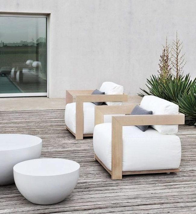 Weathered Wood Meets Poolside White