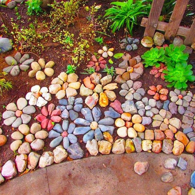 Colorful Stone Butterfly Art