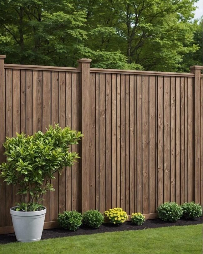 Horizontal Wood Planks Privacy