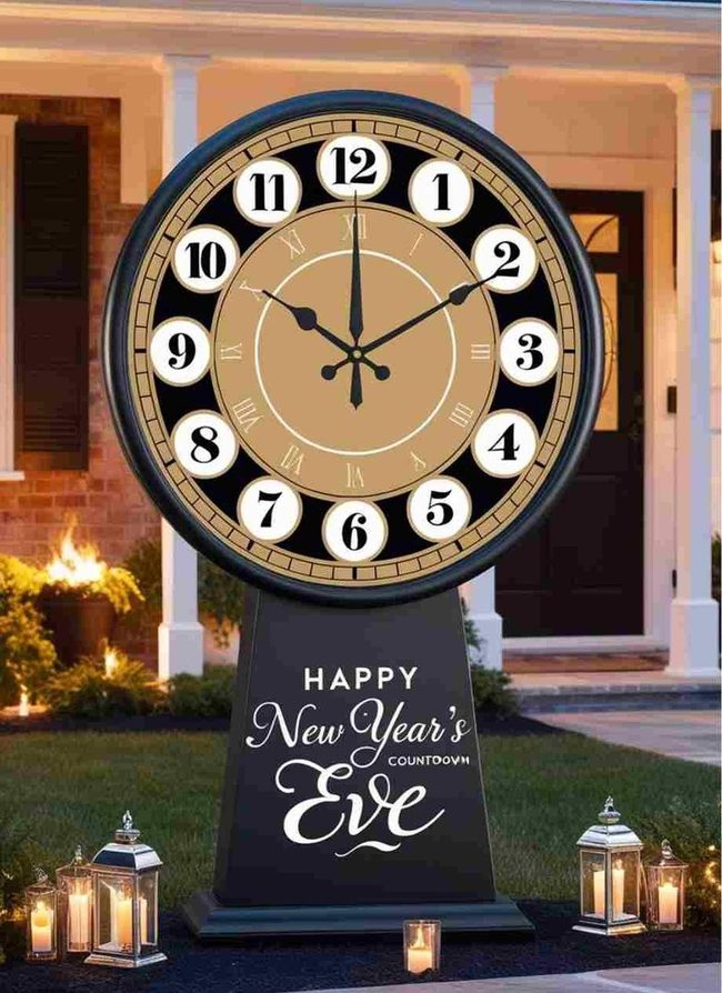 Glittering Yard Countdown Clock