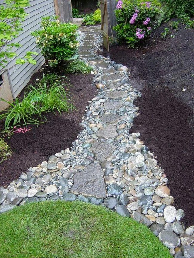 Stone Pathway Through Living Green