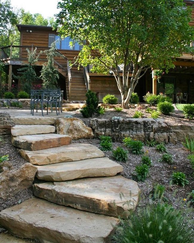 Stone Steps Into Woodland Retreat
